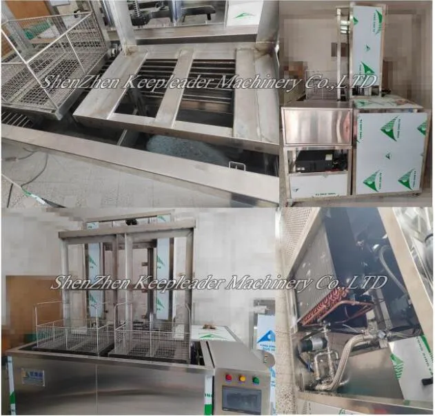 Ultrasonic Vapor Degreasing Machine Two Stages Automated Degreaser of Two Tanks Refrigeration Cooled Solvent Cleaning Equipment